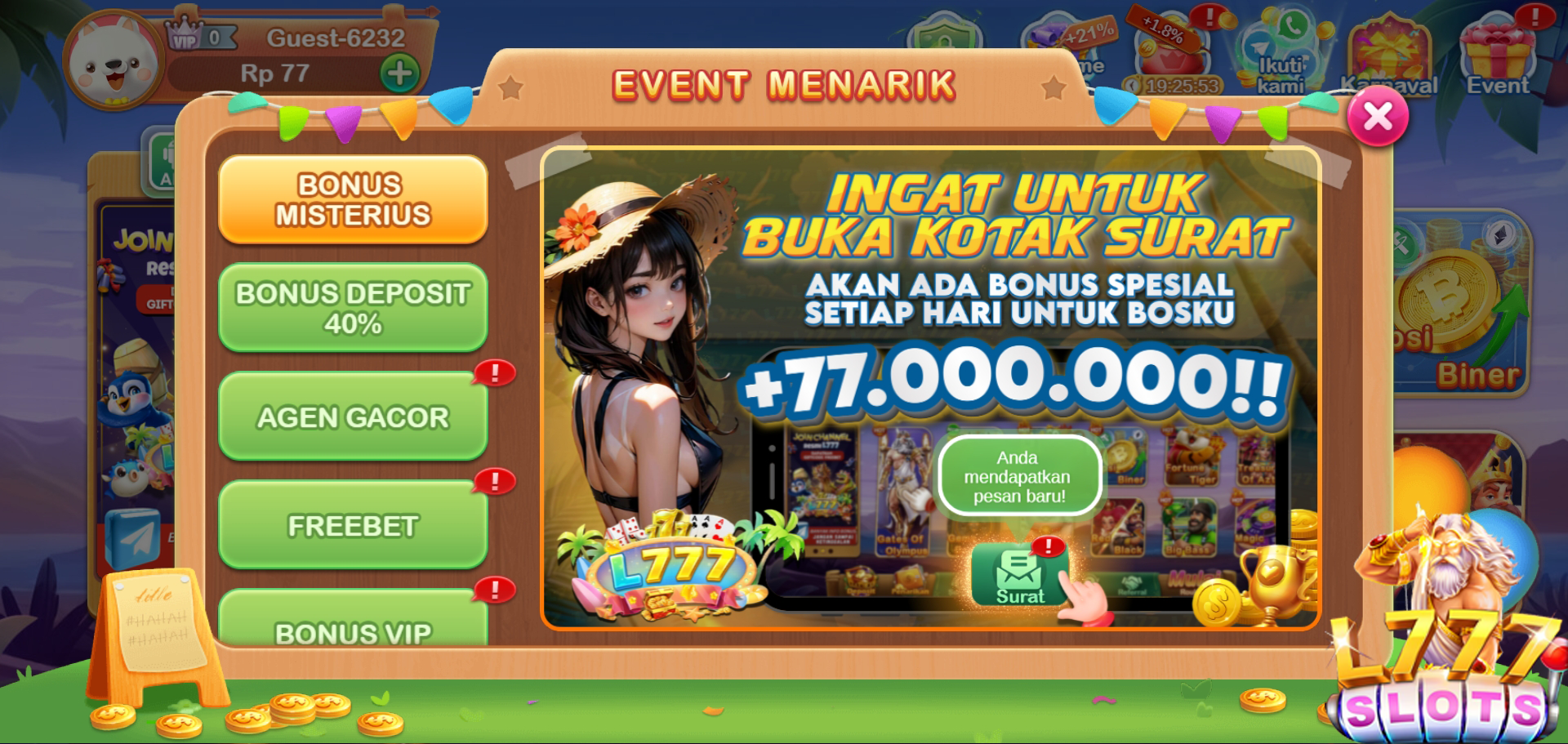pusat L777 login